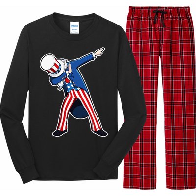 Dabbing Uncle Sam 4th of July Independence Day Long Sleeve Pajama Set