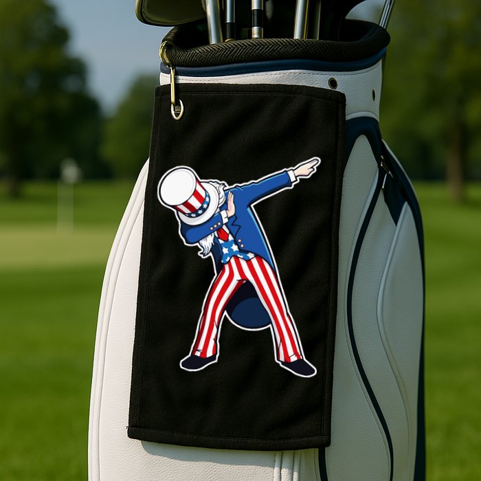Dabbing Uncle Sam 4th of July Independence Day Golf Towel