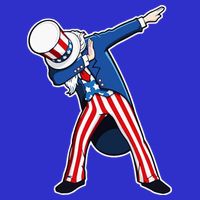 Dabbing Uncle Sam 4th of July Independence Day Button