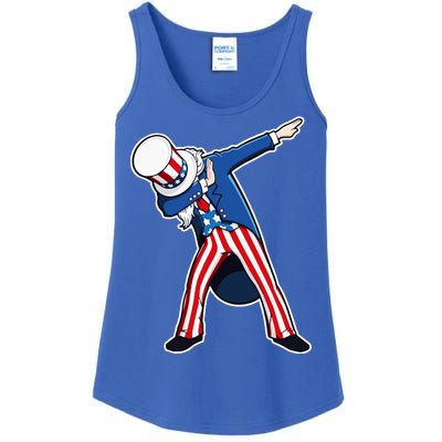 Dabbing Uncle Sam 4th of July Independence Day Ladies Essential Tank