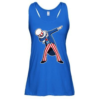 Dabbing Uncle Sam 4th of July Independence Day Ladies Essential Flowy Tank