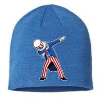 Dabbing Uncle Sam 4th of July Independence Day Sustainable Beanie