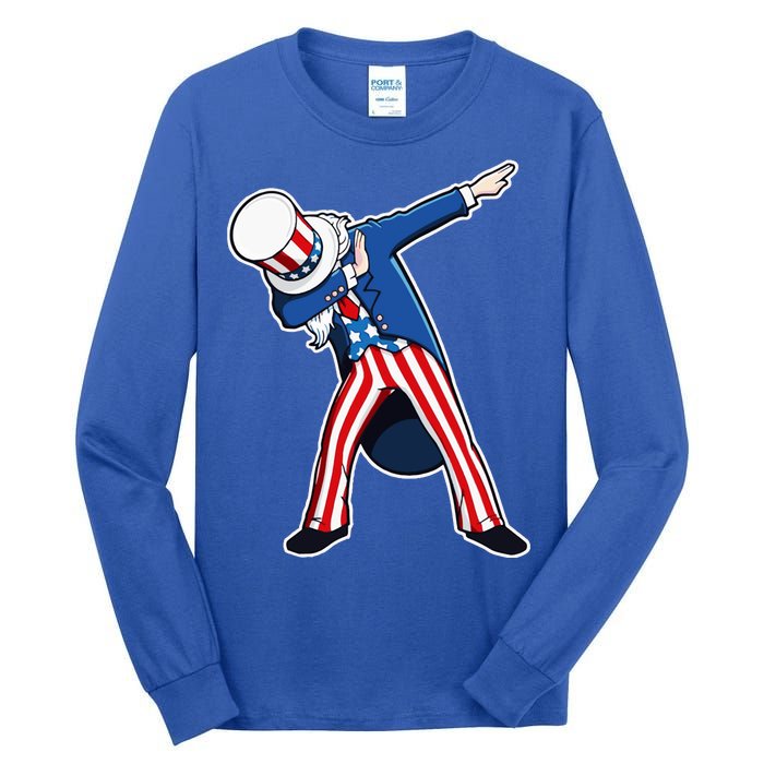 Dabbing Uncle Sam 4th of July Independence Day Tall Long Sleeve T-Shirt