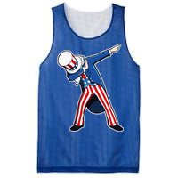 Dabbing Uncle Sam 4th of July Independence Day Mesh Reversible Basketball Jersey Tank