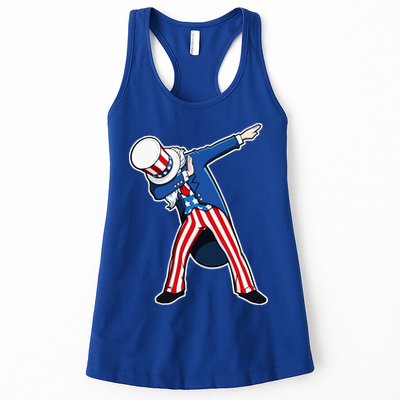 Dabbing Uncle Sam 4th of July Independence Day Womens Tank Top