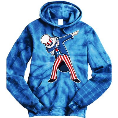 Dabbing Uncle Sam 4th of July Independence Day Tie Dye Hoodie