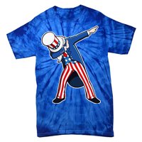 Dabbing Uncle Sam 4th of July Independence Day Tie-Dye T-Shirt