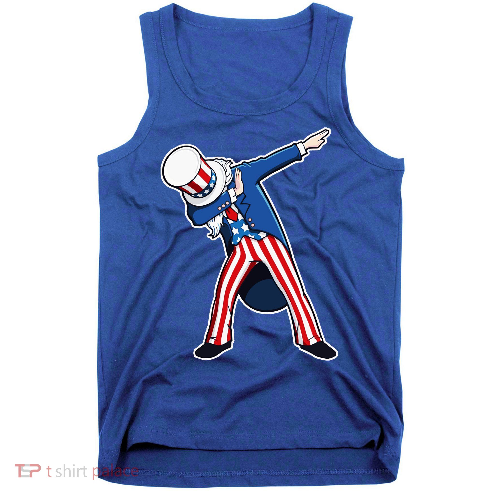 Dabbing Uncle Sam 4th of July Independence Day Tank Top