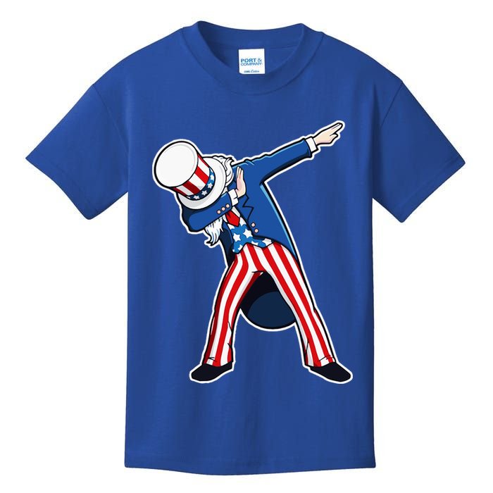 Dabbing Uncle Sam 4th of July Independence Day Kids T-Shirt