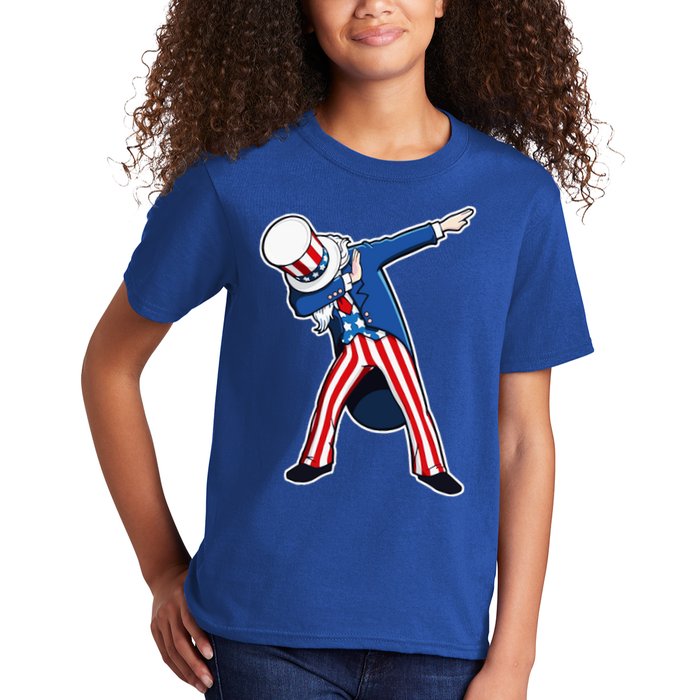 Dabbing Uncle Sam 4th of July Independence Day Kids T-Shirt