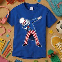 Dabbing Uncle Sam 4th of July Independence Day Kids T-Shirt