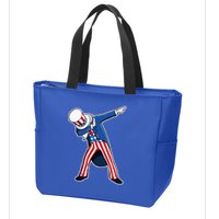 Dabbing Uncle Sam 4th of July Independence Day Zip Tote Bag