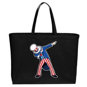 Dabbing Uncle Sam 4th of July Independence Day Cotton Canvas Jumbo Tote