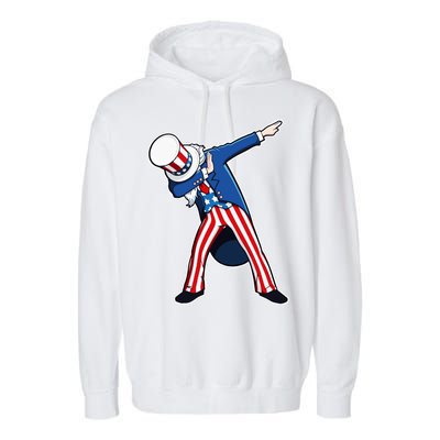 Dabbing Uncle Sam 4th of July Independence Day Garment-Dyed Fleece Hoodie