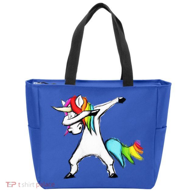 Dabbing Unicorn - Autism Awareness Zip Tote Bag