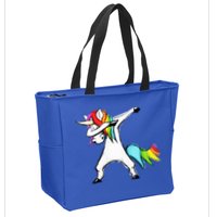 Dabbing Unicorn - Autism Awareness Zip Tote Bag