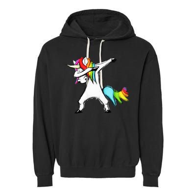 Dabbing Unicorn Garment-Dyed Fleece Hoodie