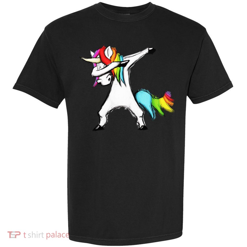 Dabbing Unicorn Garment-Dyed Heavyweight T-Shirt