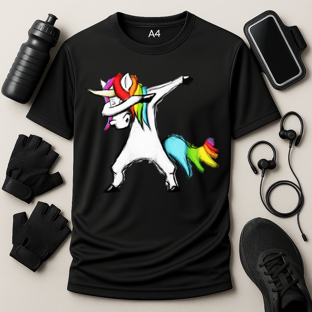 Dabbing Unicorn Performance Shirt