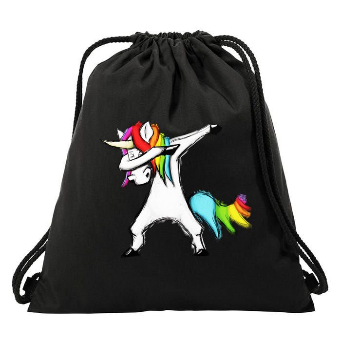 Dabbing Unicorn Drawstring Bag
