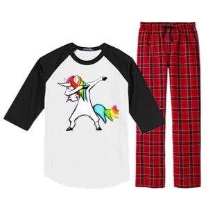 Dabbing Unicorn Raglan Sleeve Pajama Set