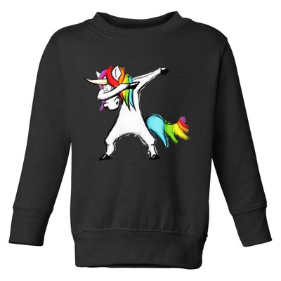 Dabbing Unicorn Toddler Sweatshirt