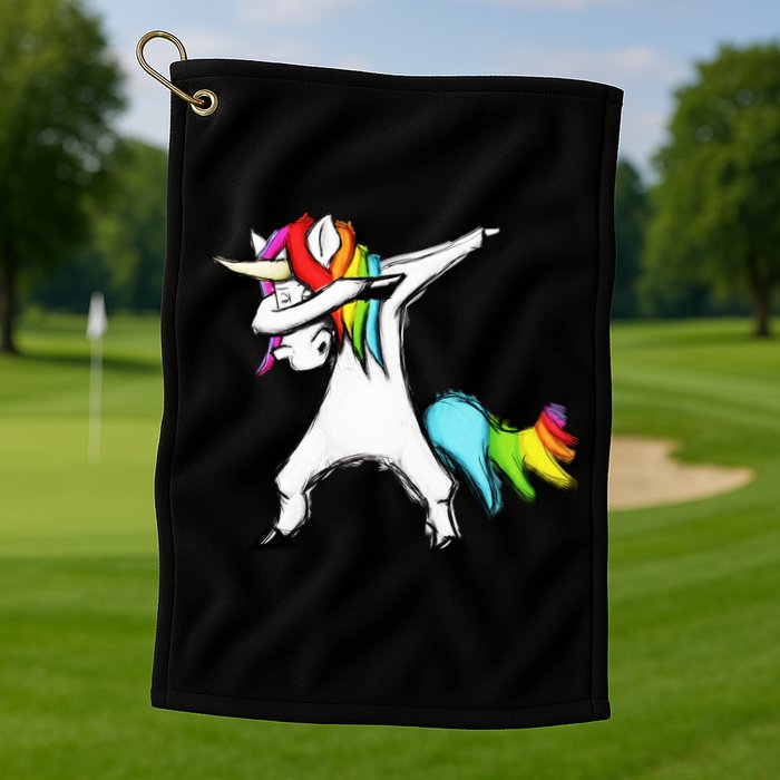 Dabbing Unicorn Golf Towel