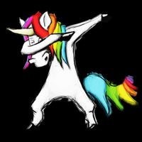Dabbing Unicorn Cropped Pullover Crew