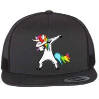 Dabbing Unicorn Flat Bill Trucker Hat