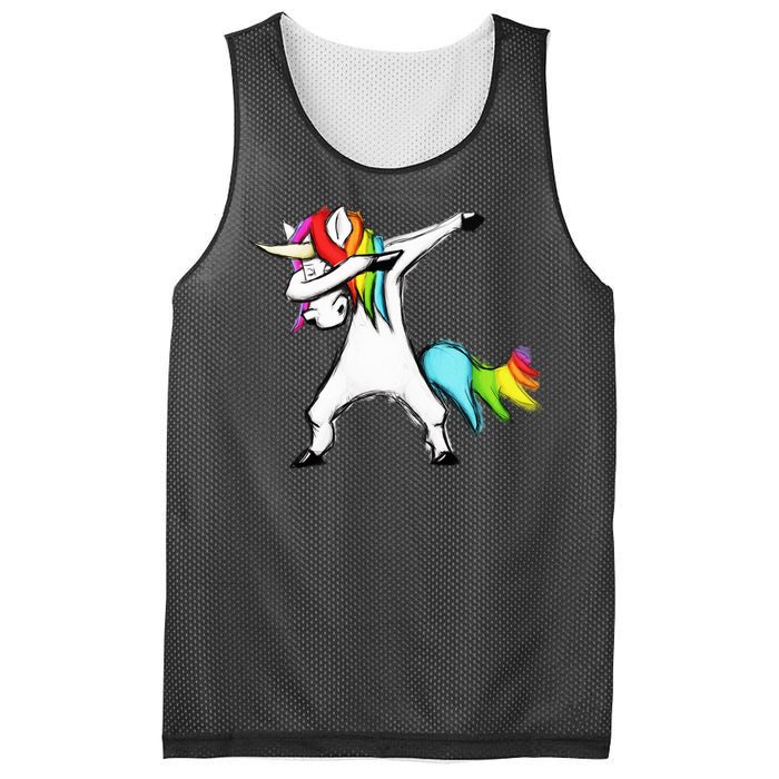 Dabbing Unicorn Mesh Reversible Basketball Jersey Tank