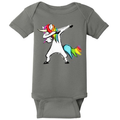 Dabbing Unicorn Baby Bodysuit