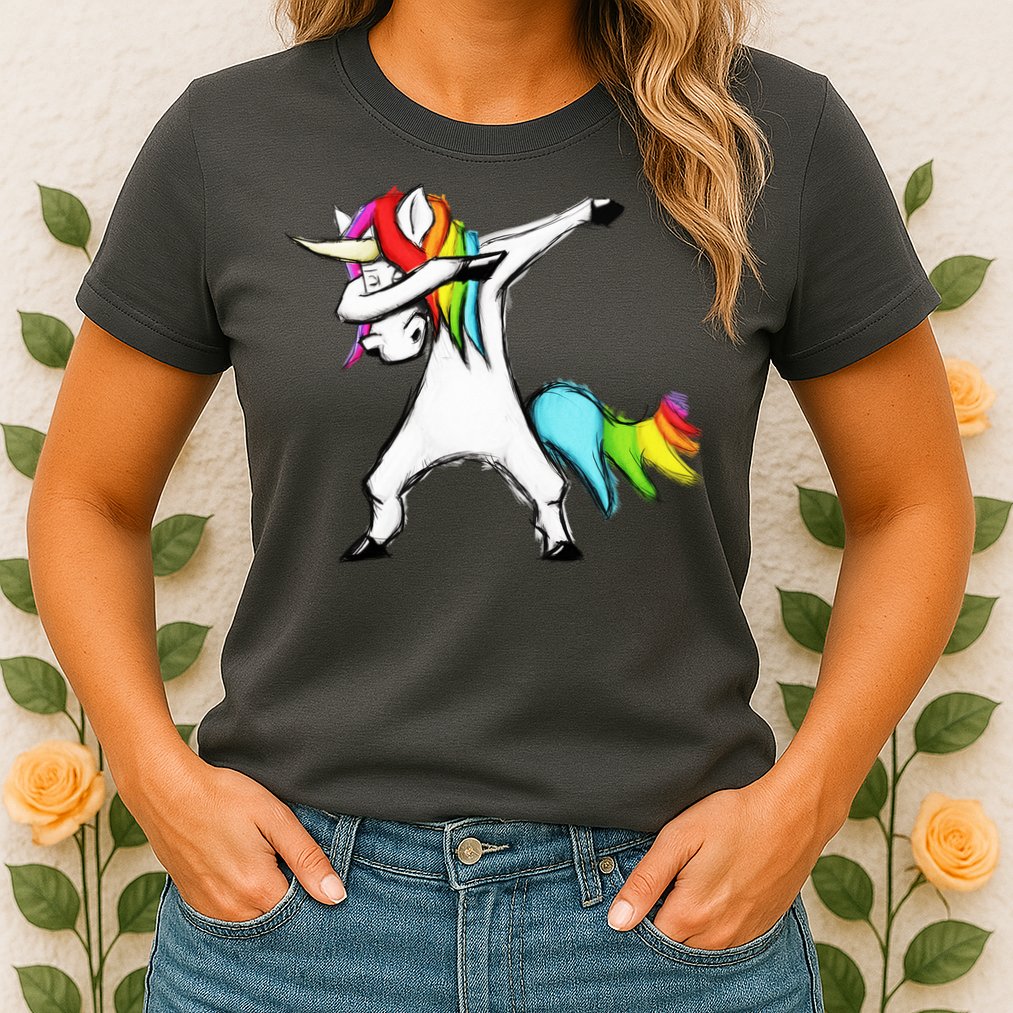 Dabbing Unicorn Womens T-Shirt