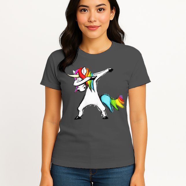 Dabbing Unicorn Womens T-Shirt
