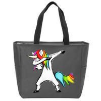 Dabbing Unicorn Zip Tote Bag