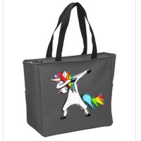 Dabbing Unicorn Zip Tote Bag