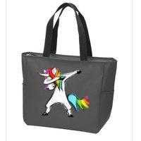 Dabbing Unicorn Zip Tote Bag