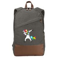 Dabbing Unicorn Cotton Canvas Backpack