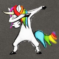 Dabbing Unicorn Cotton Canvas Backpack