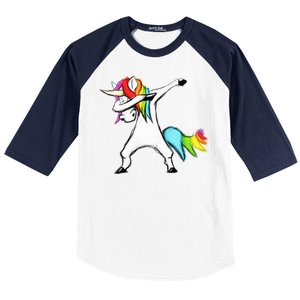 Dabbing Unicorn Baseball Sleeve Shirt