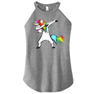 Dabbing Unicorn Women's Perfect Tri Rocker Tank