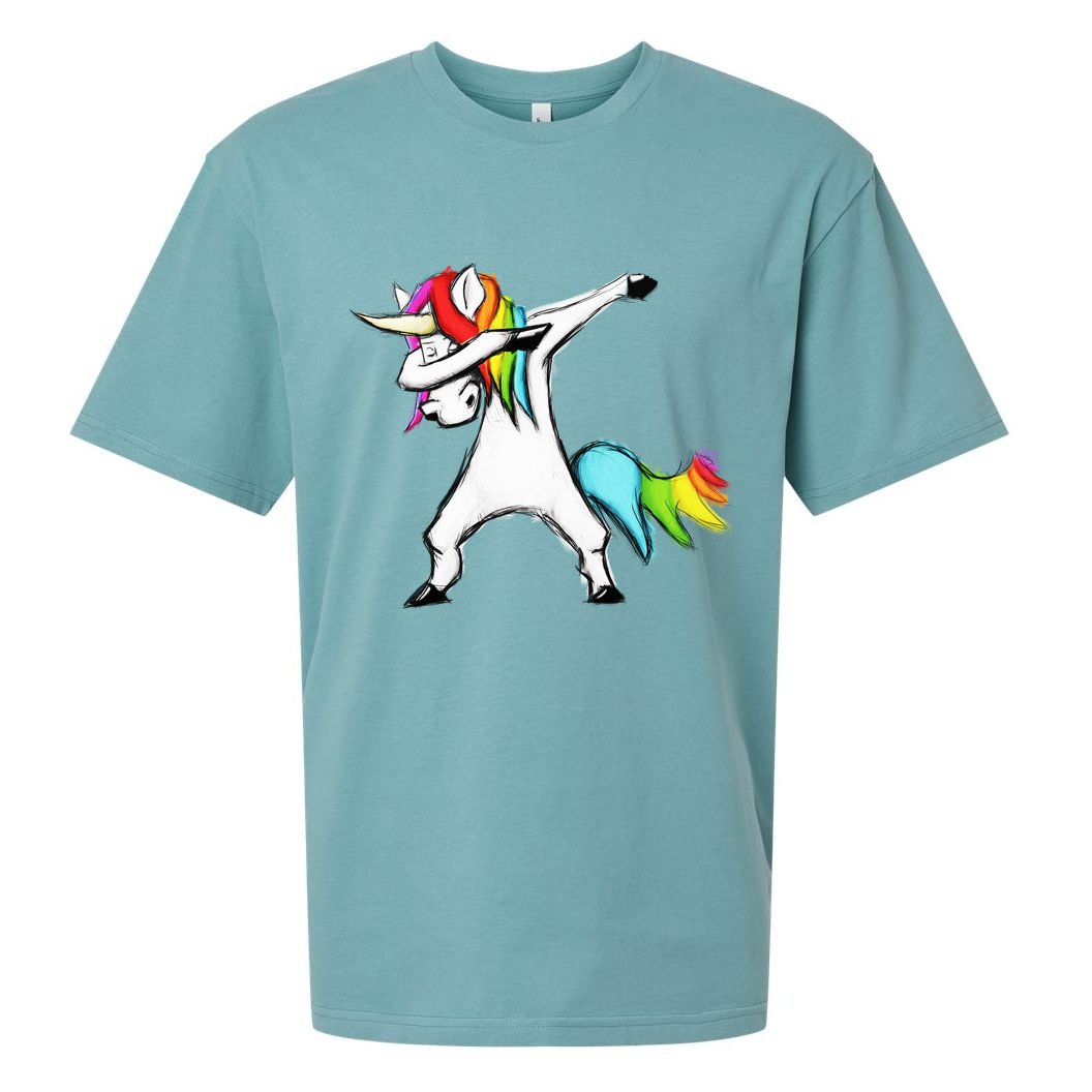 Dabbing Unicorn Sueded Cloud Jersey T-Shirt