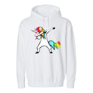 Dabbing Unicorn Garment-Dyed Fleece Hoodie