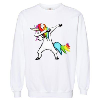 Dabbing Unicorn Garment-Dyed Sweatshirt