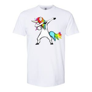 Dabbing Unicorn Softstyle CVC T-Shirt