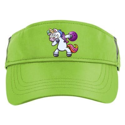 Dabbing Unicorn Bowling  Adult Drive Performance Visor