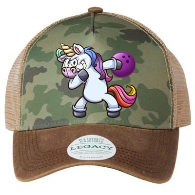 Dabbing Unicorn Bowling  Legacy Tie Dye Trucker Hat