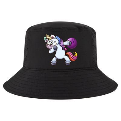 Dabbing Unicorn Bowling  Cool Comfort Performance Bucket Hat