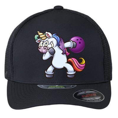 Dabbing Unicorn Bowling  Flexfit Unipanel Trucker Cap