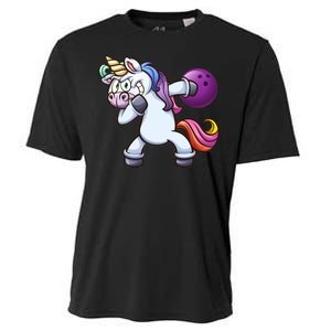 Dabbing Unicorn Bowling  Cooling Performance Crew T-Shirt