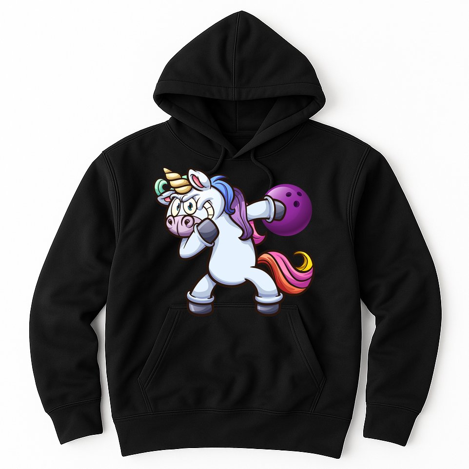 Dabbing Unicorn Bowling  Hoodie
